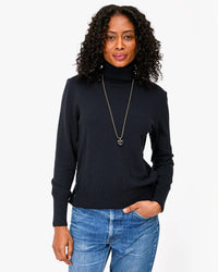 Clare V. Polka Dot Heart Charm in Black