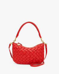 Clare V. Puffy Woven Nappa Petit Moyen Messenger in Rosa