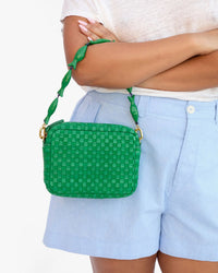 Clare V. Shortie Strap - Sardine in Emerald 2 - Bliss Boutiques