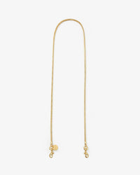 Clare V. Snake Chain Crossbody Strap in Vintage Gold