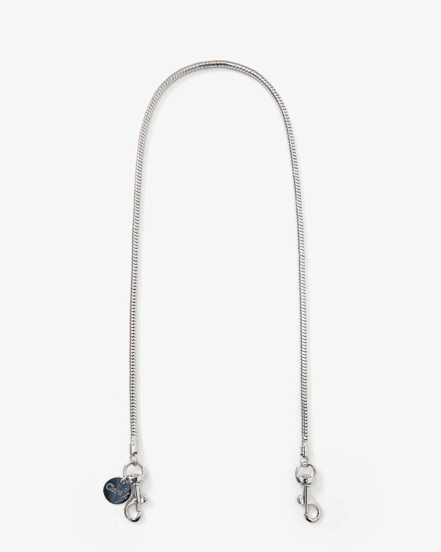 Clare V. Snake Chain Shoulder Strap in Silver