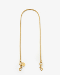 Clare V. Snake Chain Shoulder Strap in Vintage Gold