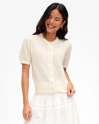 Clare V. Stella Cardigan in Cream 1 - Bliss Boutiques
