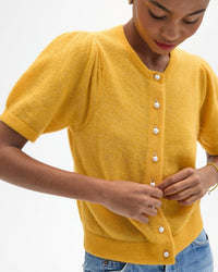 Clare V. Stella Cardigan in Marigold 3 - Bliss Boutiques