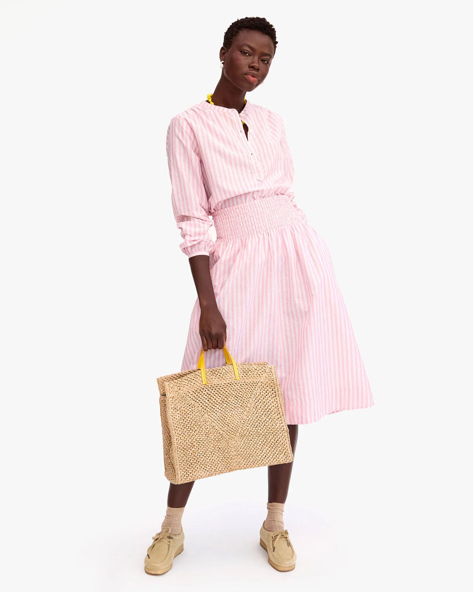 Clare V. Summer Simple Tote in Dune Raffia