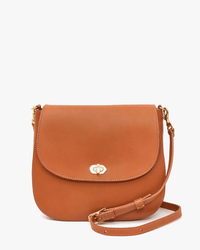 Clare V. Turnlock Louis in Cuoio Veg