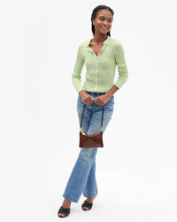 Clare V. Wallet Clutch w/ Tabs - Pierre Python in Auburn 3 - Bliss Boutiques