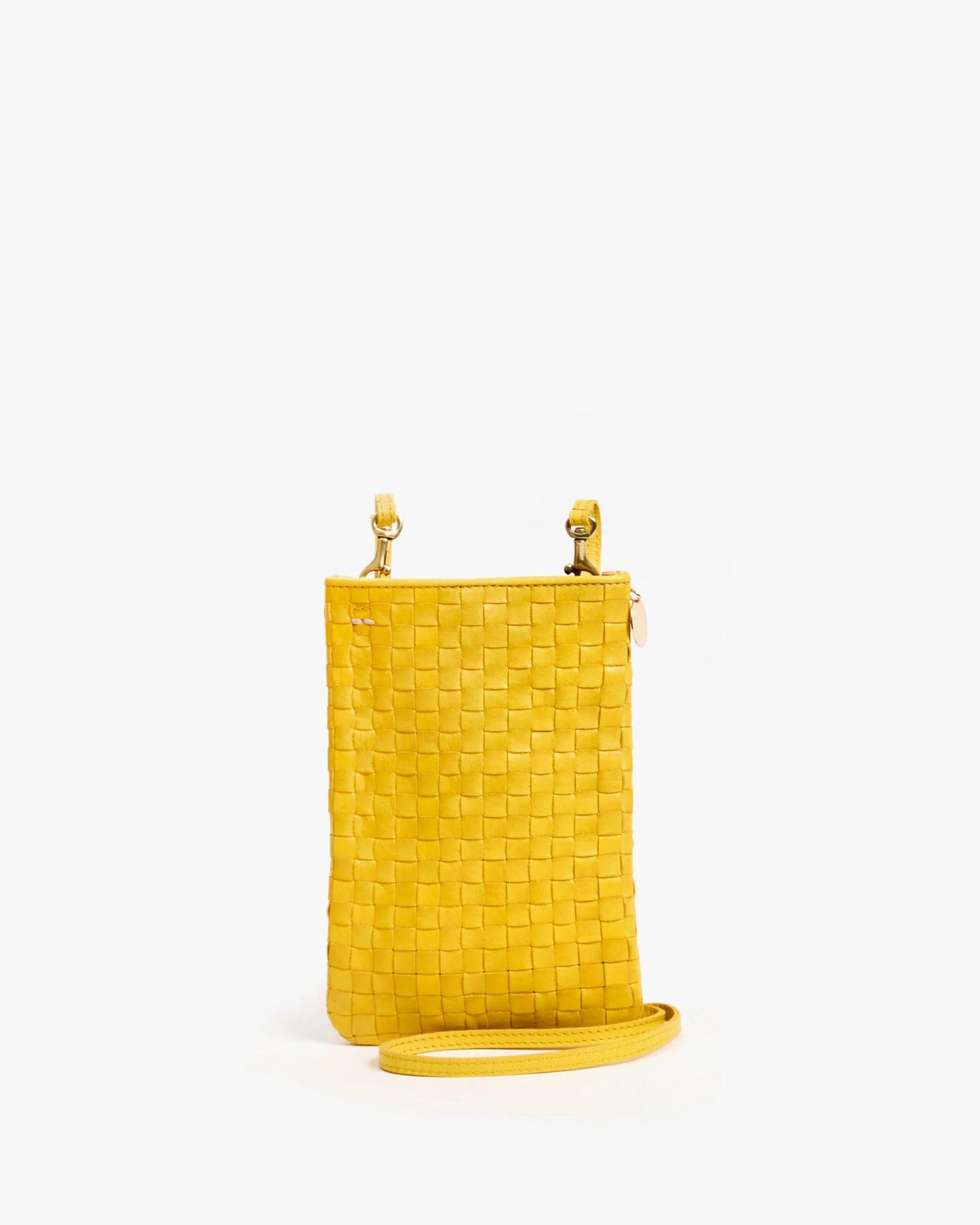 Clare V. Woven Checker Poche in Snapdragon