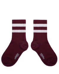 Collegien Nico Varsity Socks in Bordeaux Grand Cru