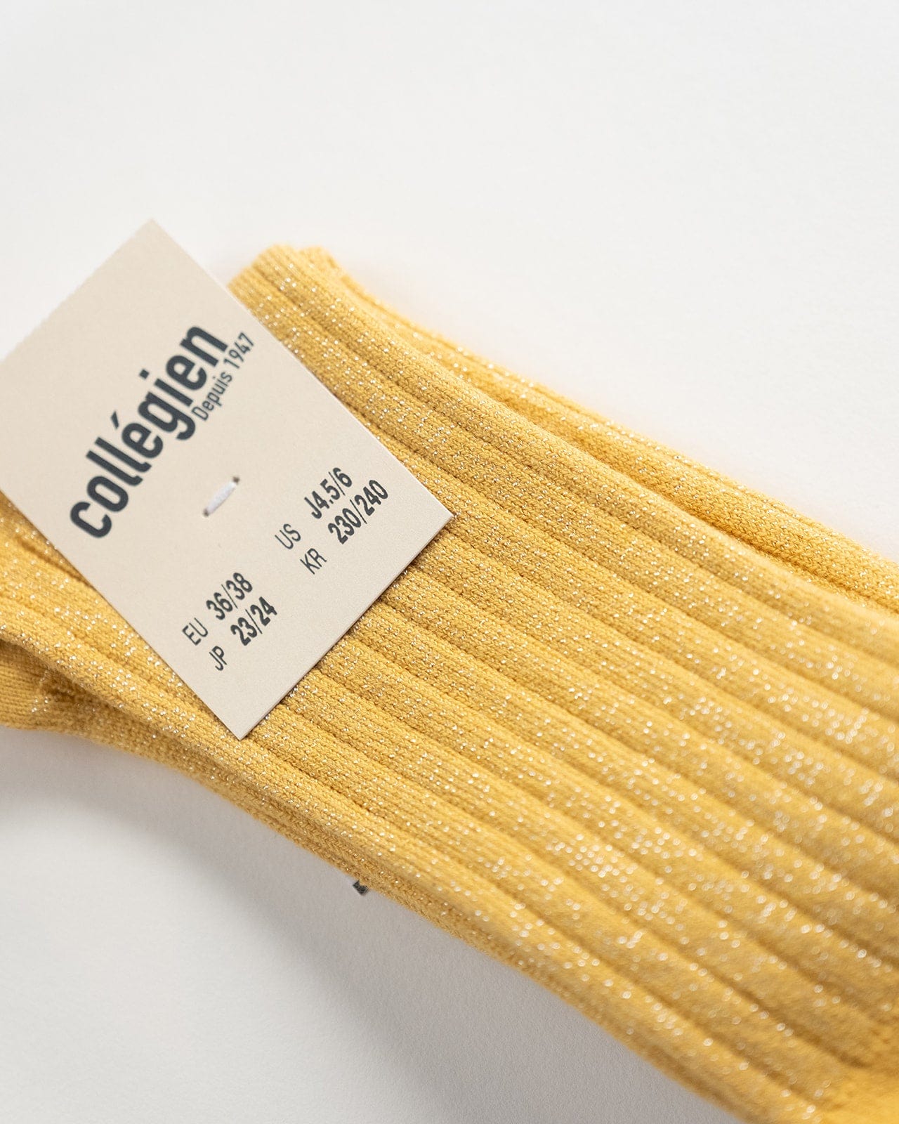 Collegien Victoire Extra Soft Glittery Socks in Camomille