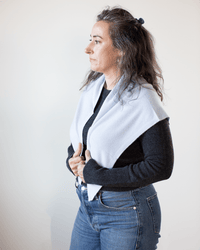 COLORI Large Triangle Bandana in Porcelain