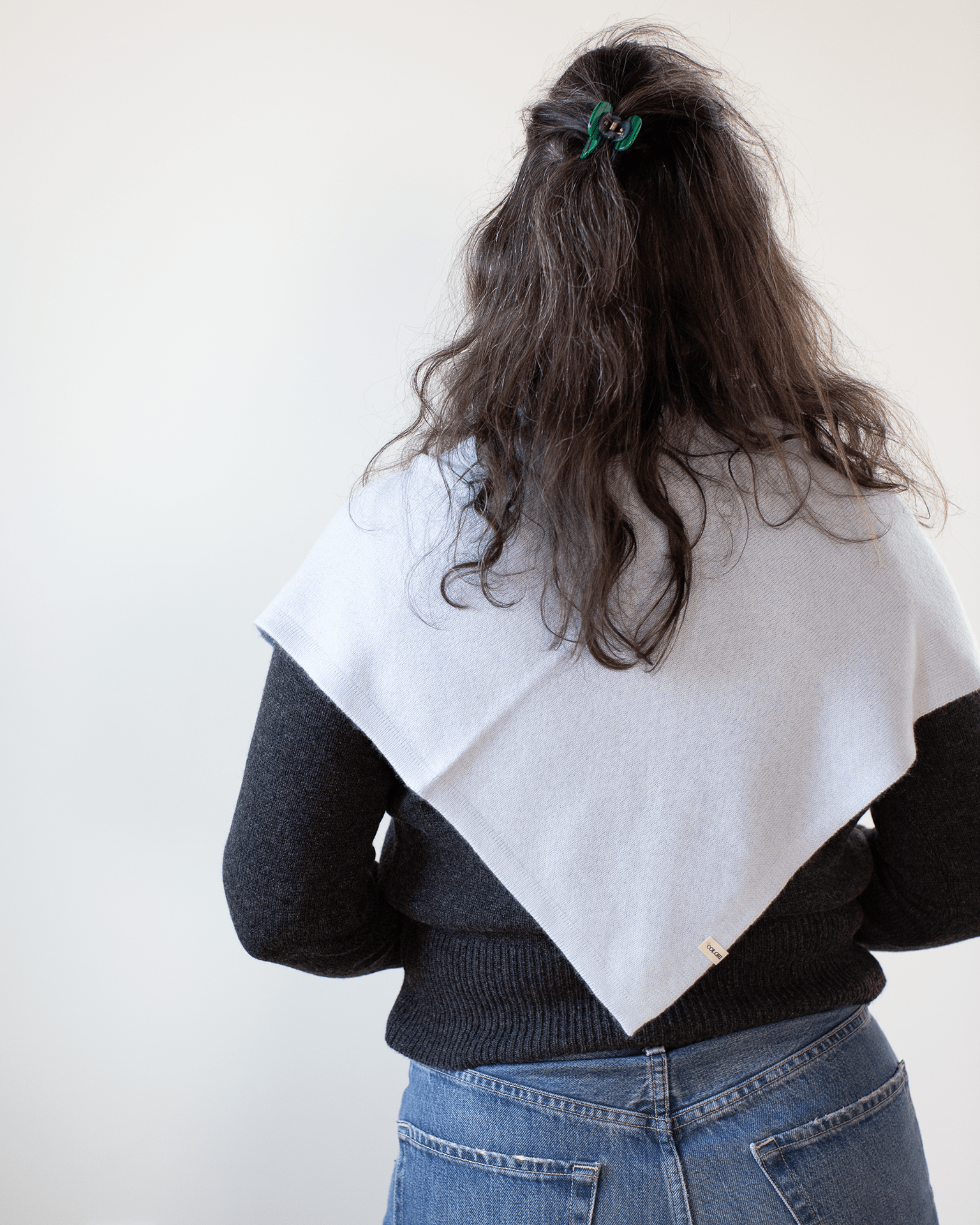 COLORI Large Triangle Bandana in Porcelain