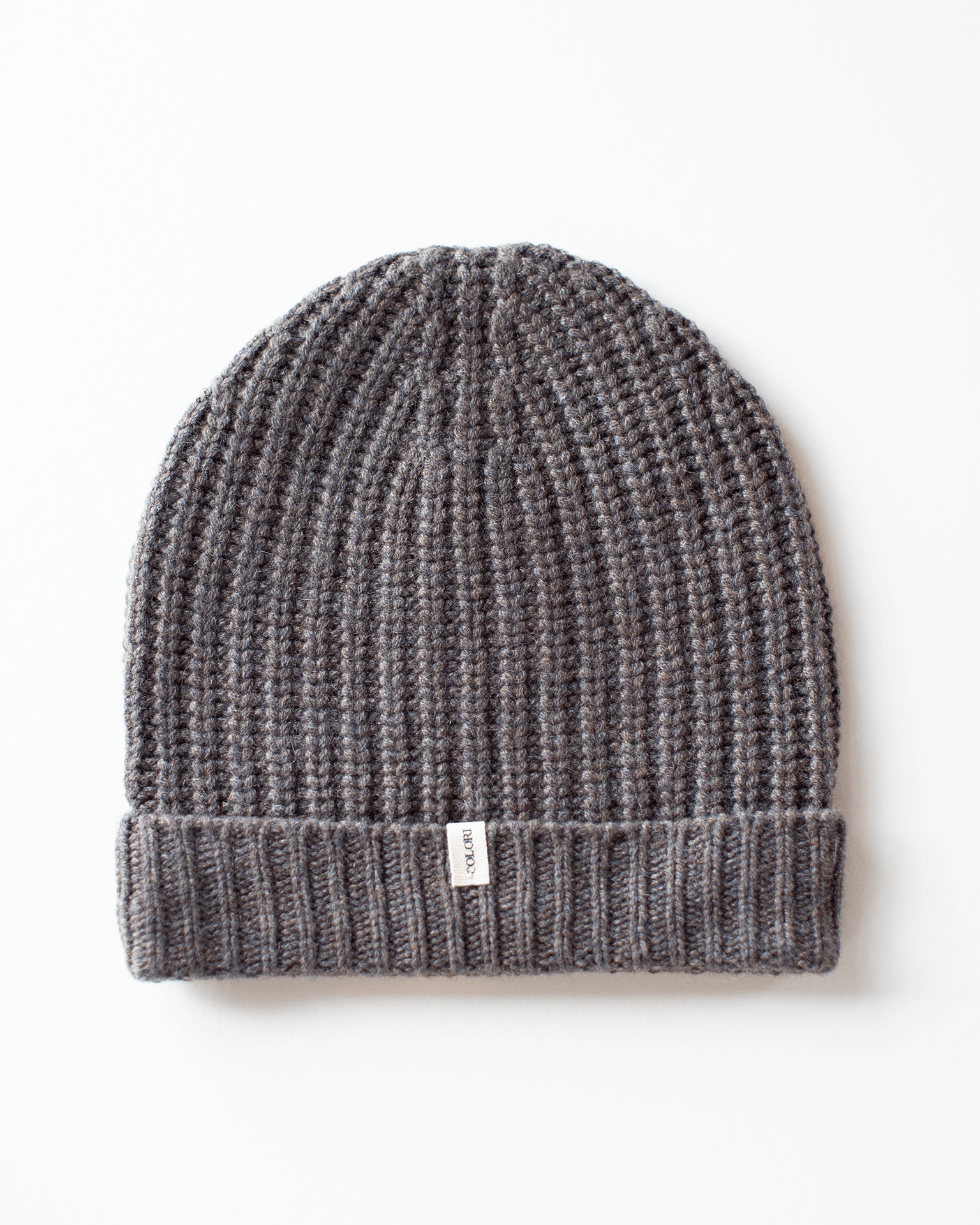 COLORI Ribbed Beanie in Beaver