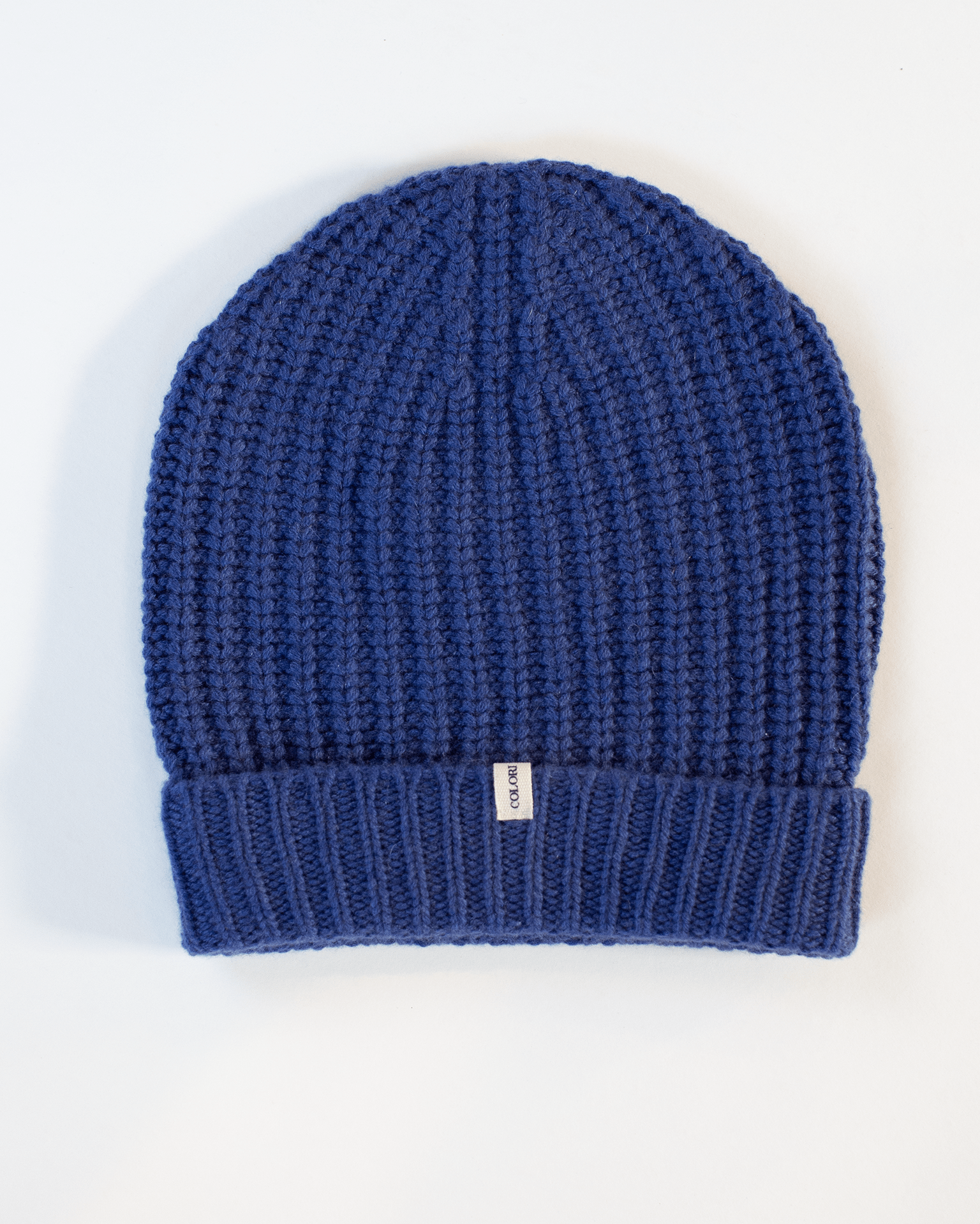 COLORI Ribbed Beanie in Neptune