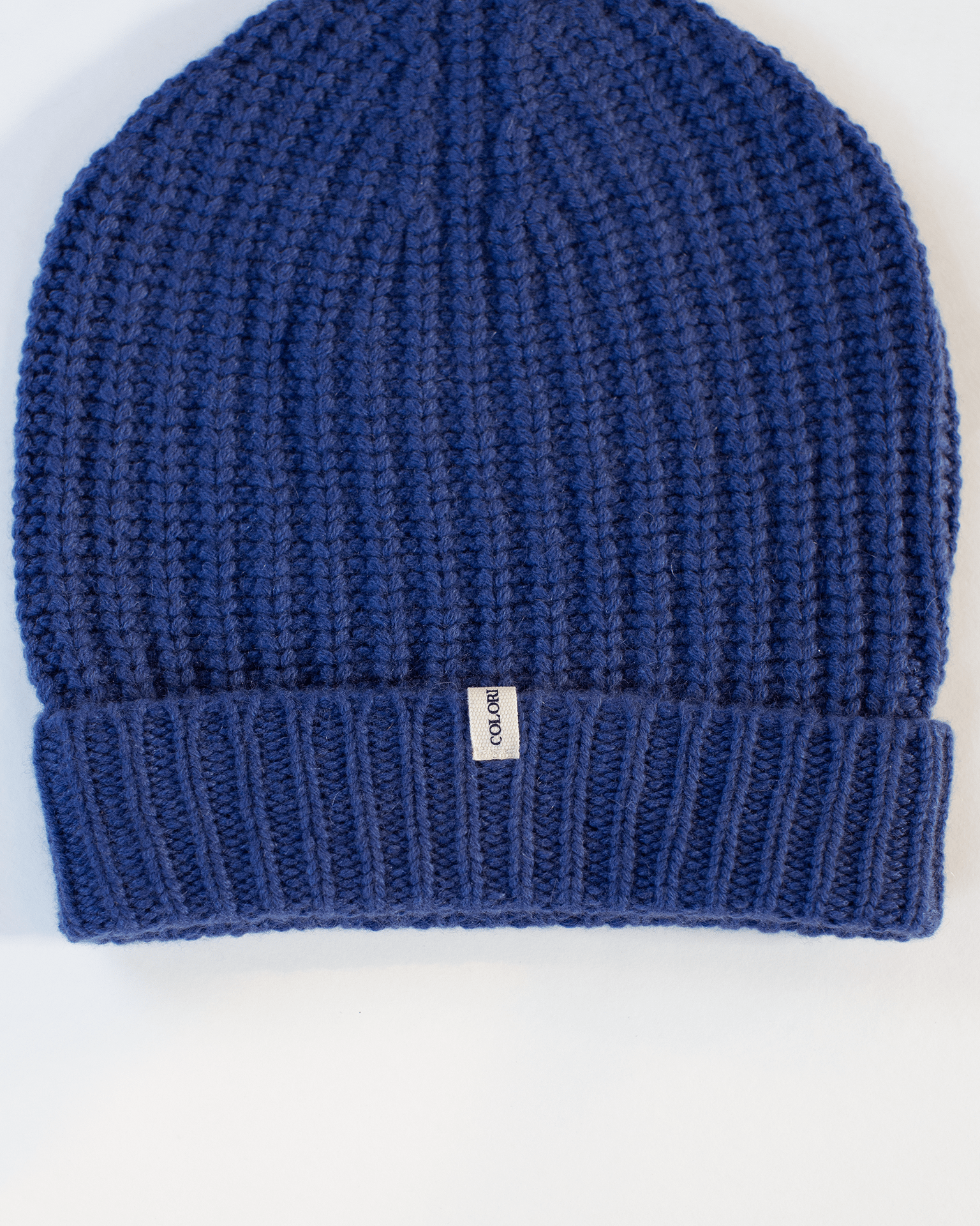 COLORI Ribbed Beanie in Neptune