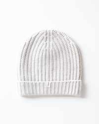 COLORI Ribbed Beanie in Stucco