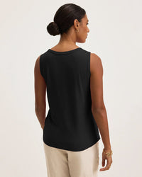 Taurus Crew Neck Tank in Black