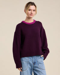 Calen L/S Sweater in Plum