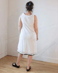 CP Shades Bree Dress in White Cotton Silk