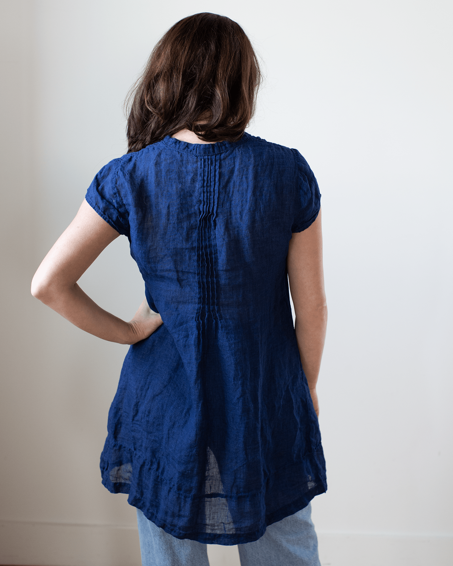 CP Shades Cap Slv Regina - Indigo Linen in Indigo