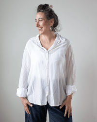 CP Shades Eliza Fitted Button Down w/o Pkts - Cotton/Silk in White