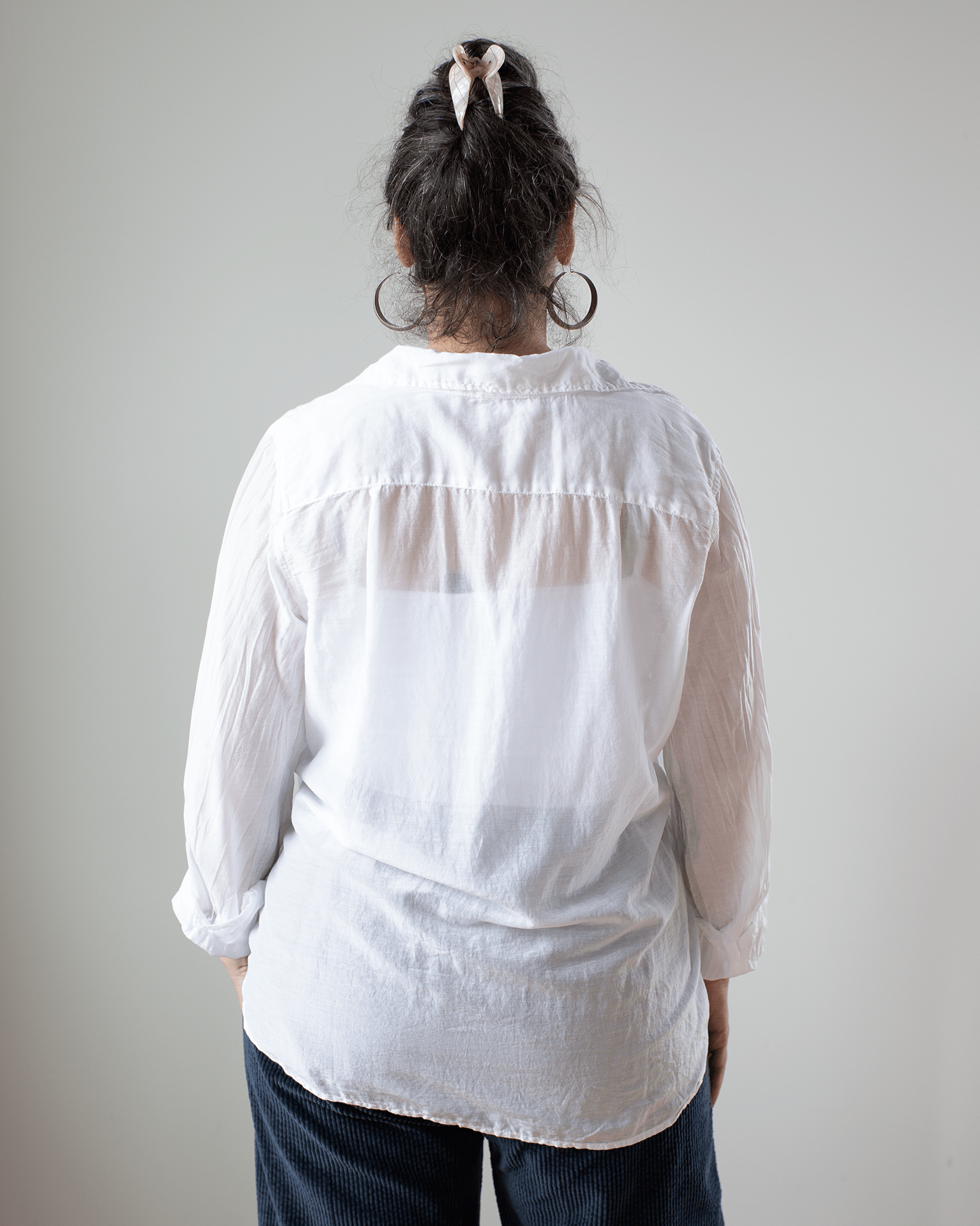 CP Shades Eliza Fitted Button Down w/o Pkts - Cotton/Silk in White