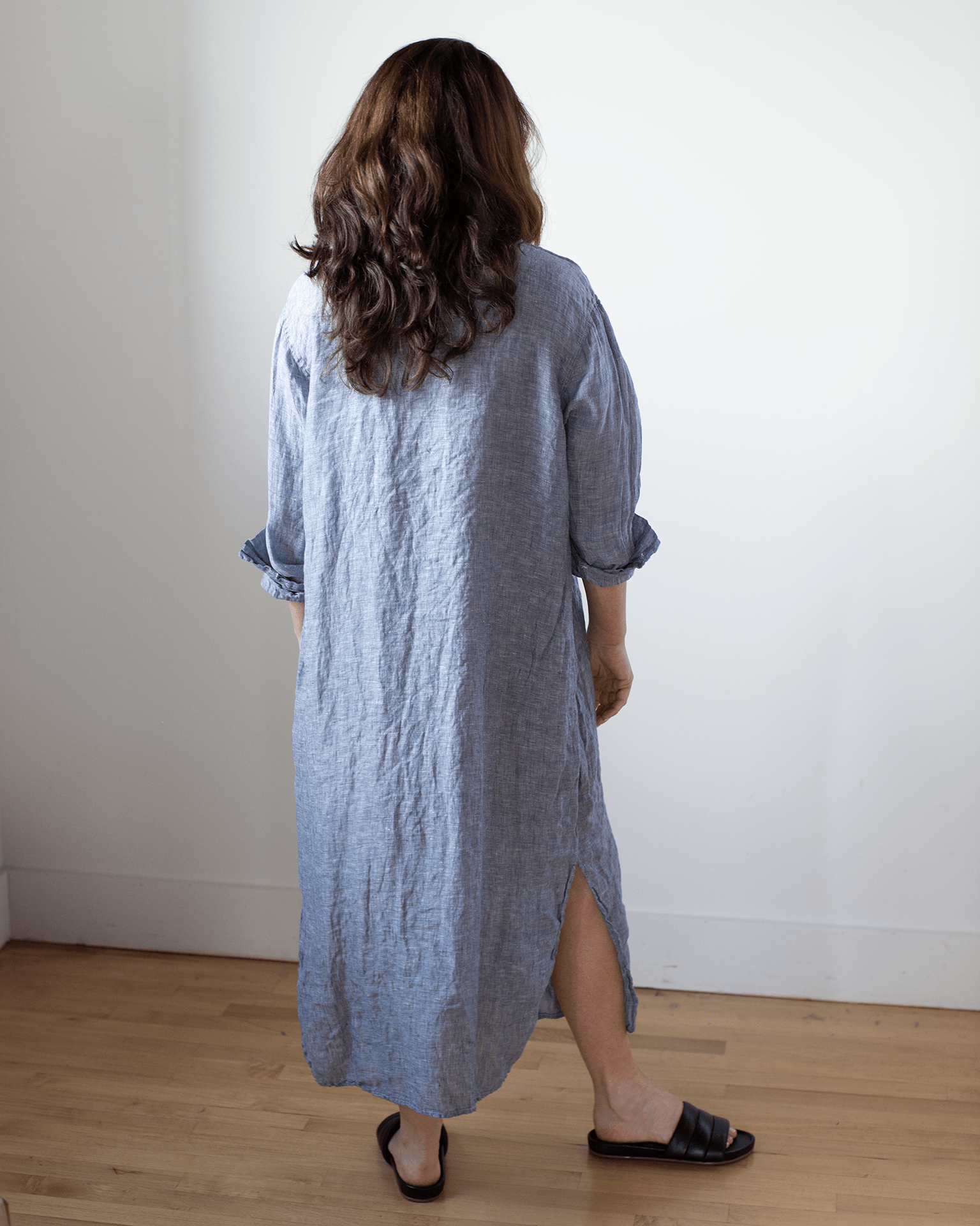CP Shades Elle Boxy Shirtdress in Ink Chambray