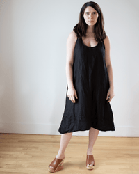CP Shades Clothing Freida Dress in Lined Black Linen