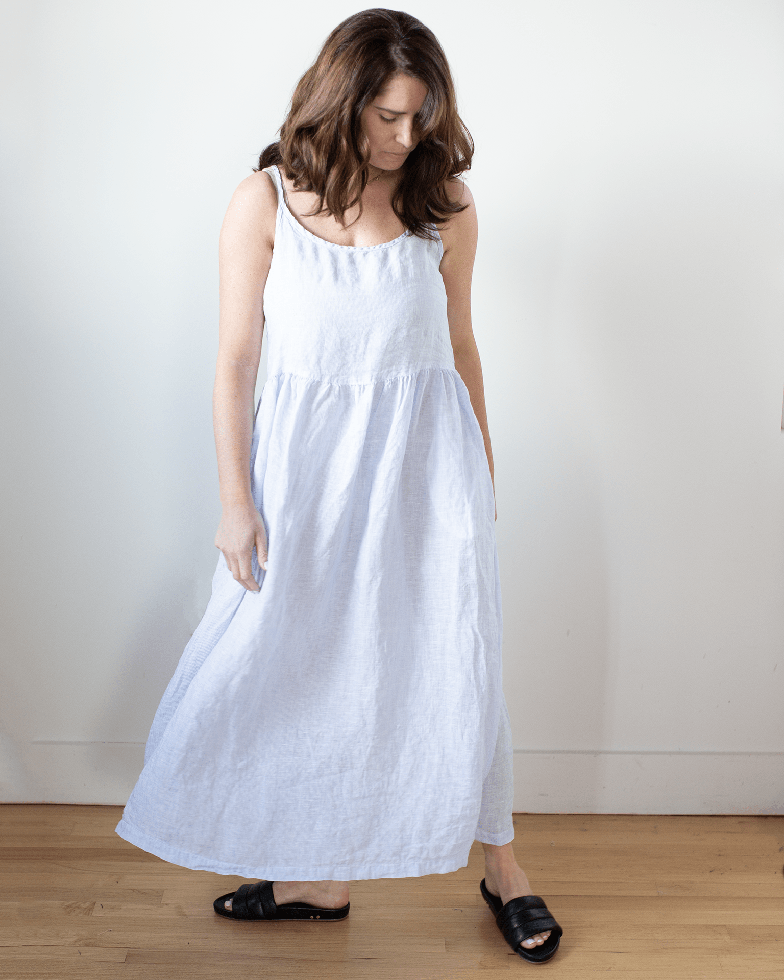 CP Shades Hazel Dress in Blue & White