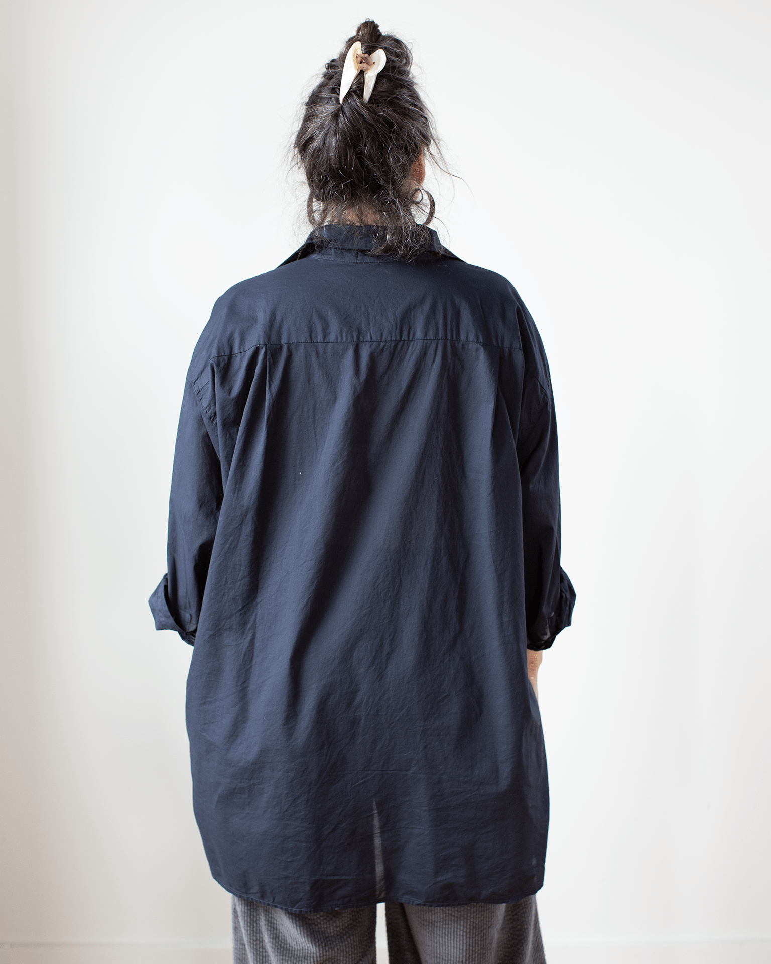 CP Shades Jane Oversized Button Down w/o Pkts - Cotton Oxford in Ink