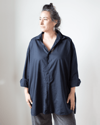 CP Shades Jane Oversized Button Down w/o Pkts - Cotton Oxford in Ink