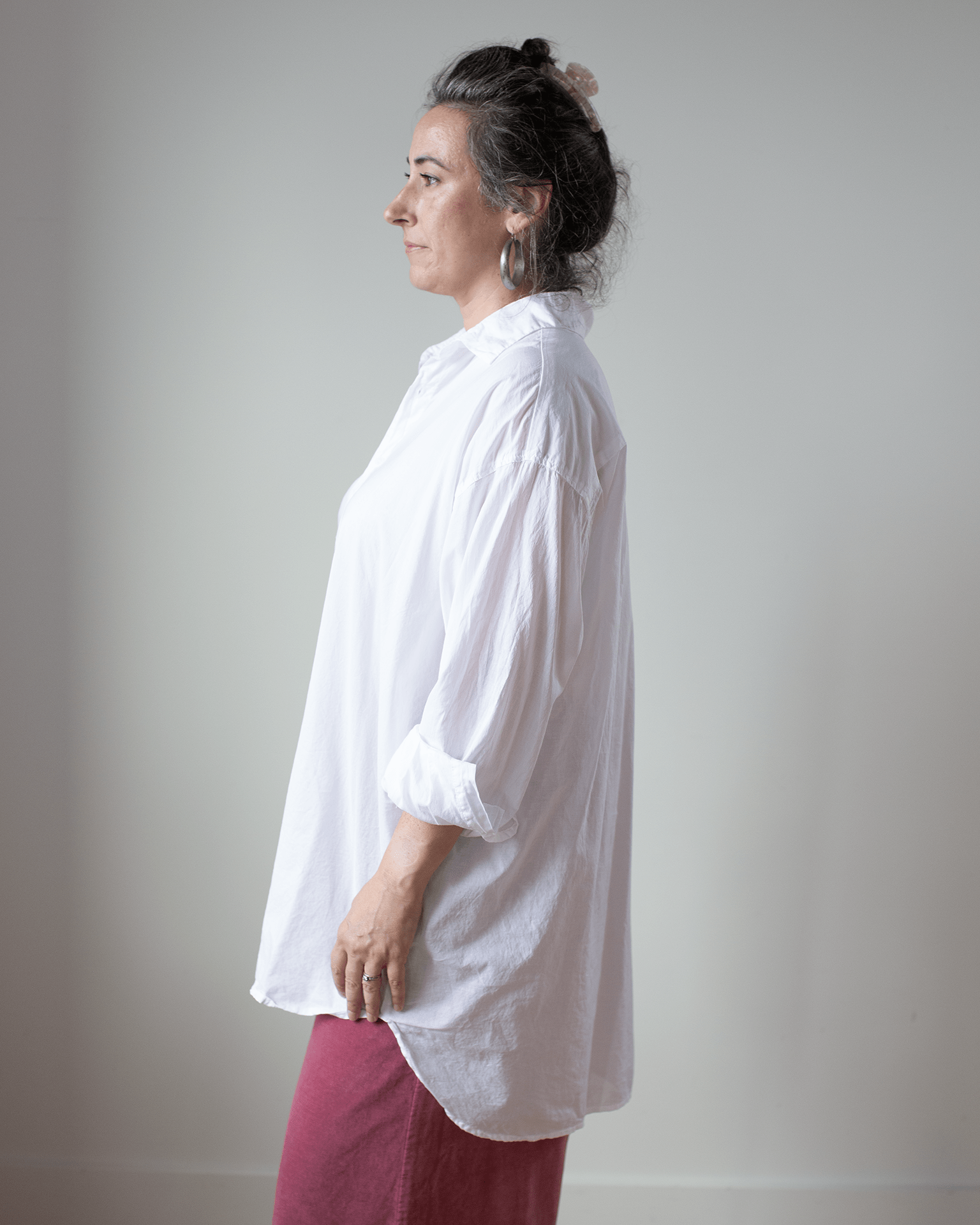 CP Shades Jane Oversized Button Down w/o Pkts - Cotton Oxford in White