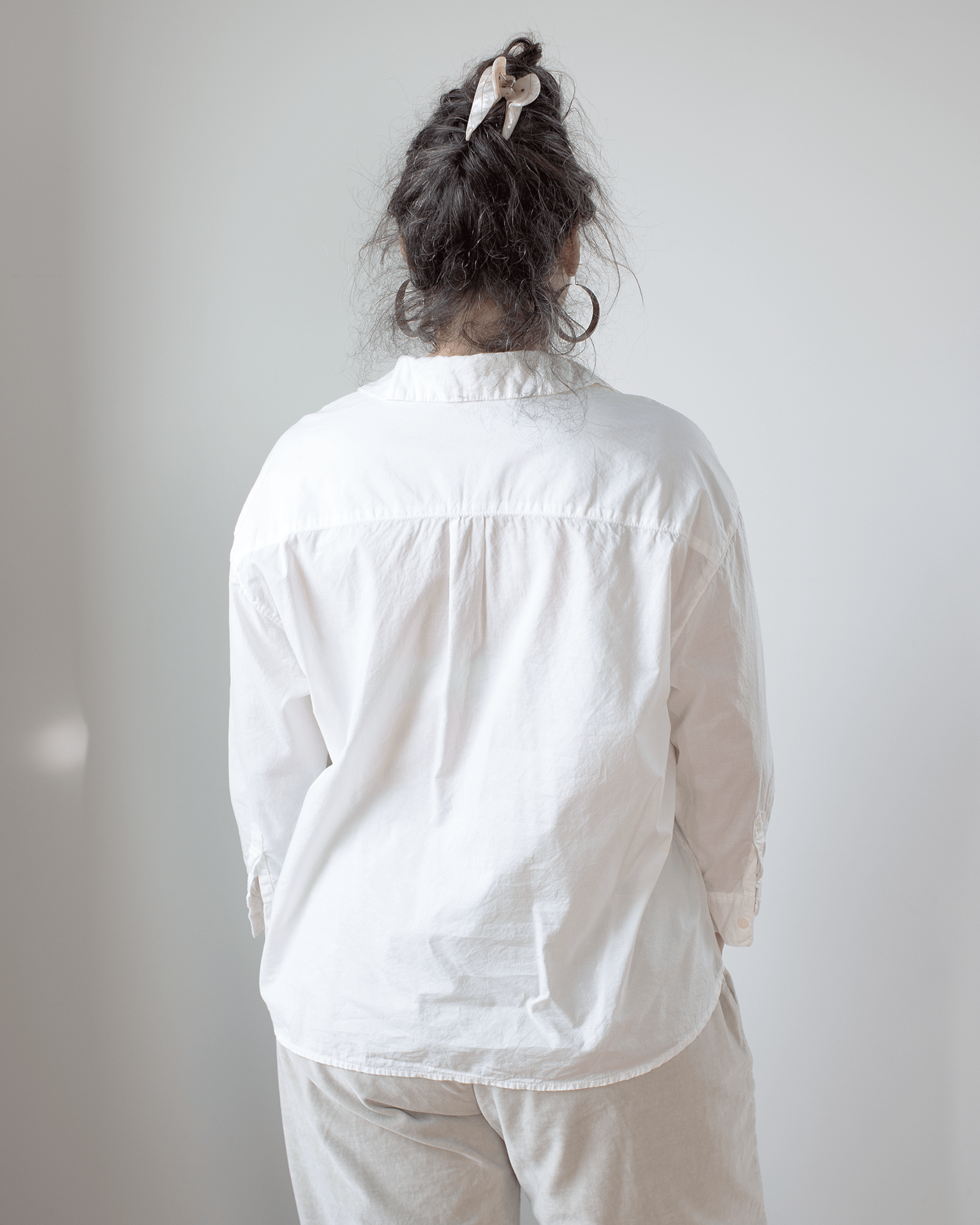 CP Shades Joey Short Shirt - Cotton Oxford in Cream