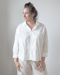 CP Shades Joey Short Shirt - Cotton Oxford in Cream