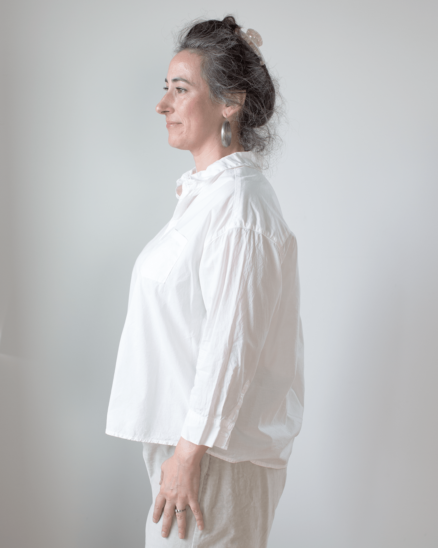 CP Shades Joey Short Shirt - Cotton Oxford in Cream