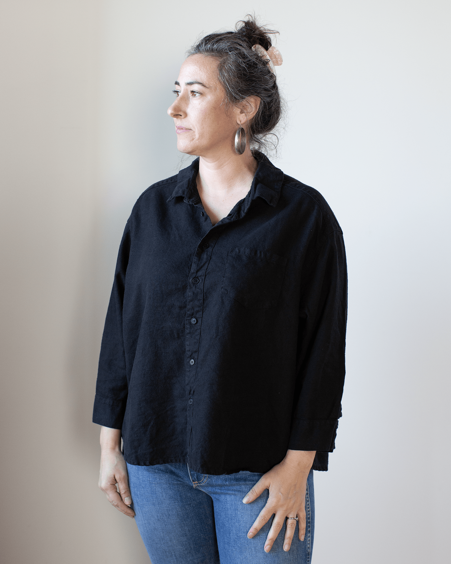 CP Shades Joey Short Shirt - Hemp Blend in Black