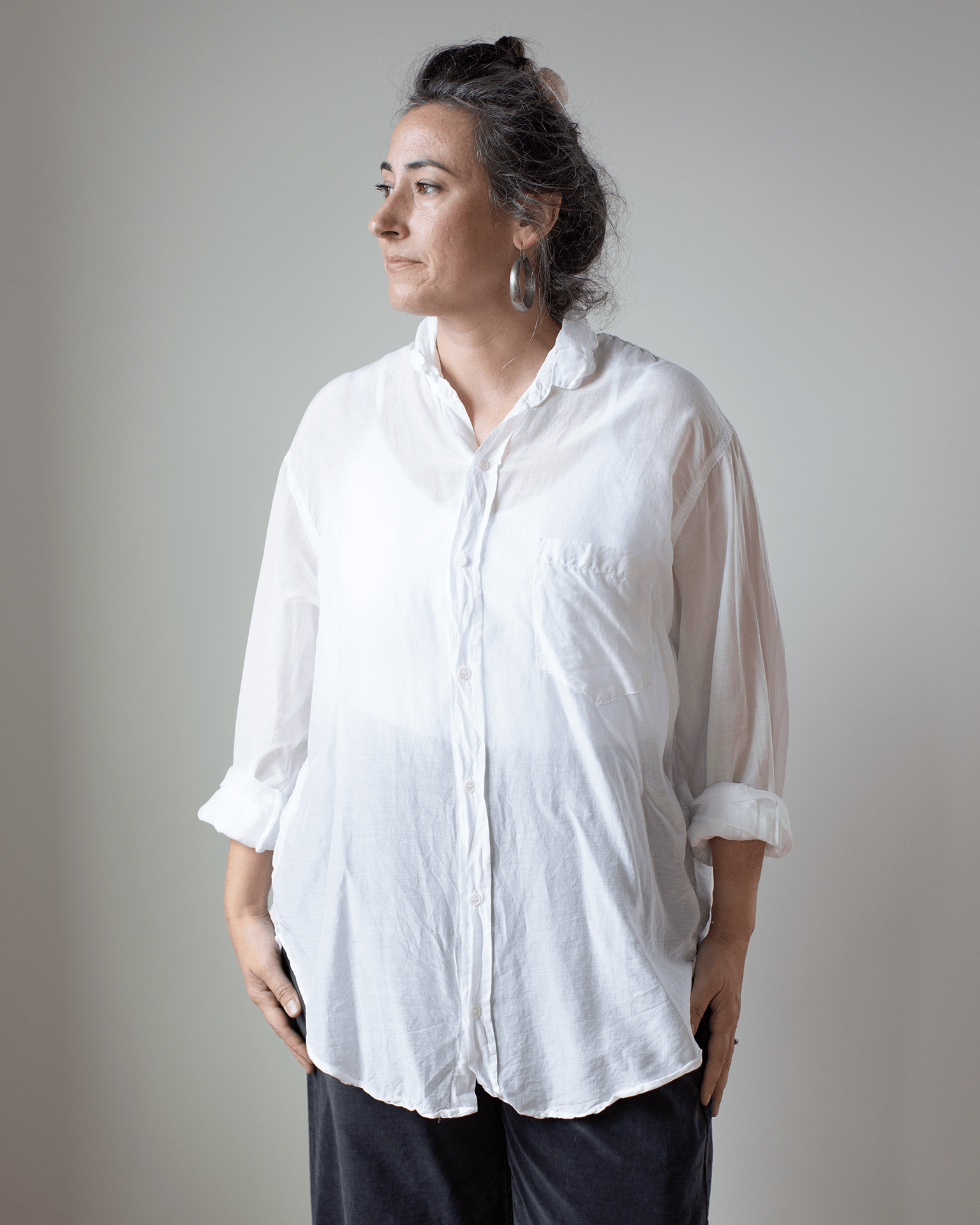 Jojo Shirt - Cotton/Silk in White