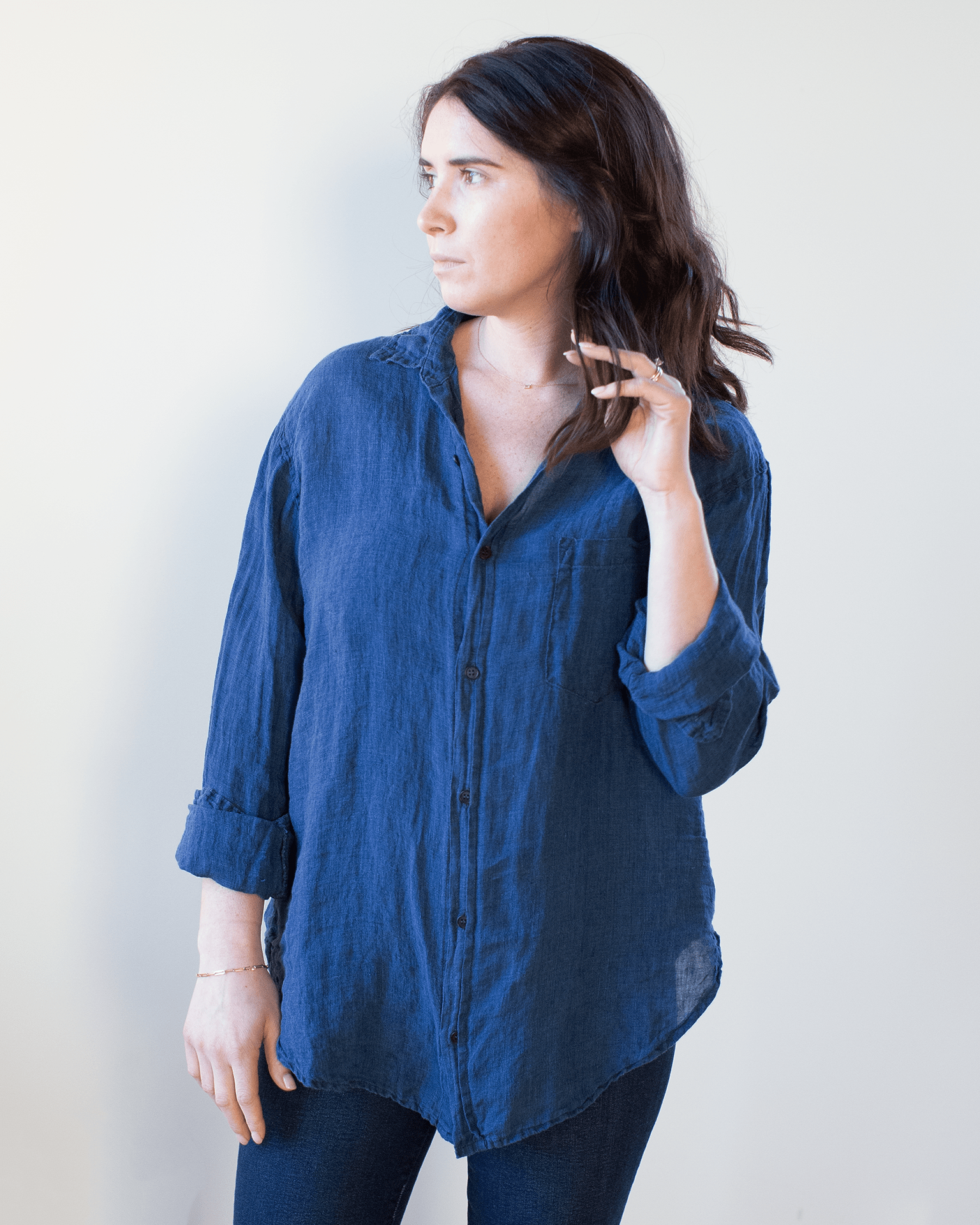 CP Shades Jojo Shirt - Indigo Linen in Indigo