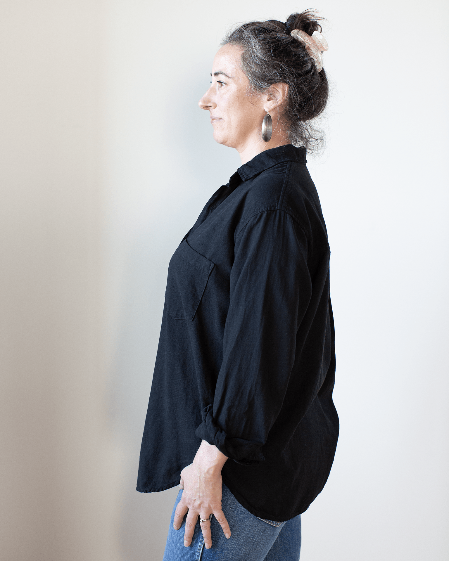 CP Shades Jojo Shirt - L/W Cotton Twill in Black