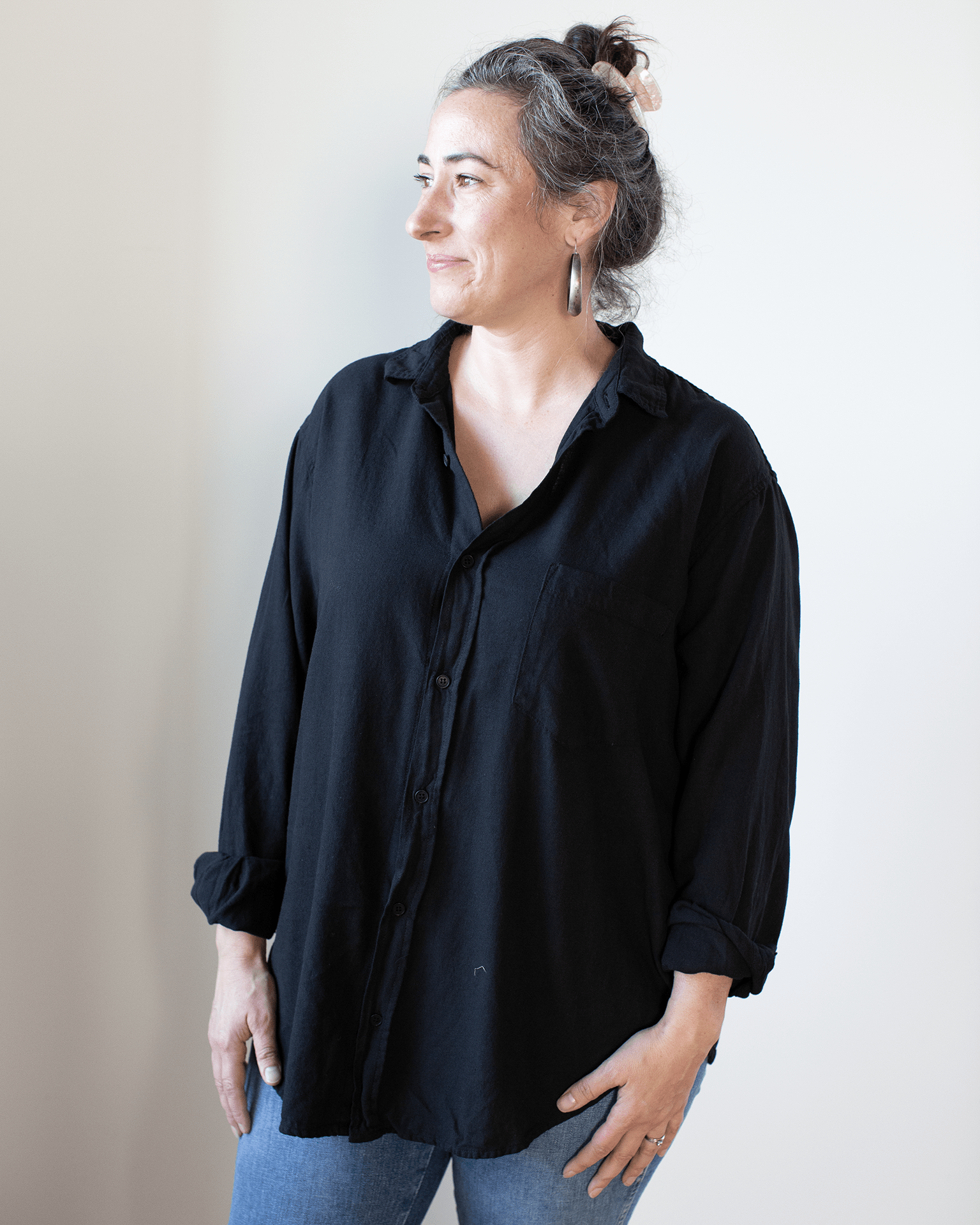 CP Shades Jojo Shirt - L/W Cotton Twill in Black