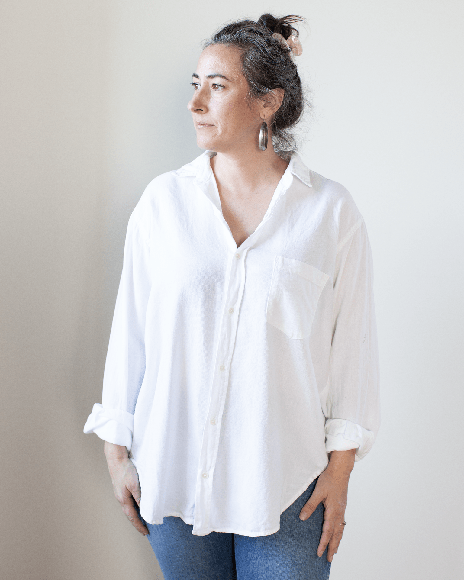 CP Shades Jojo Shirt - L/W Cotton Twill in White