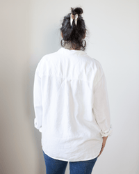 CP Shades Joss 1Pkt Button Down - Hemp Blend in White