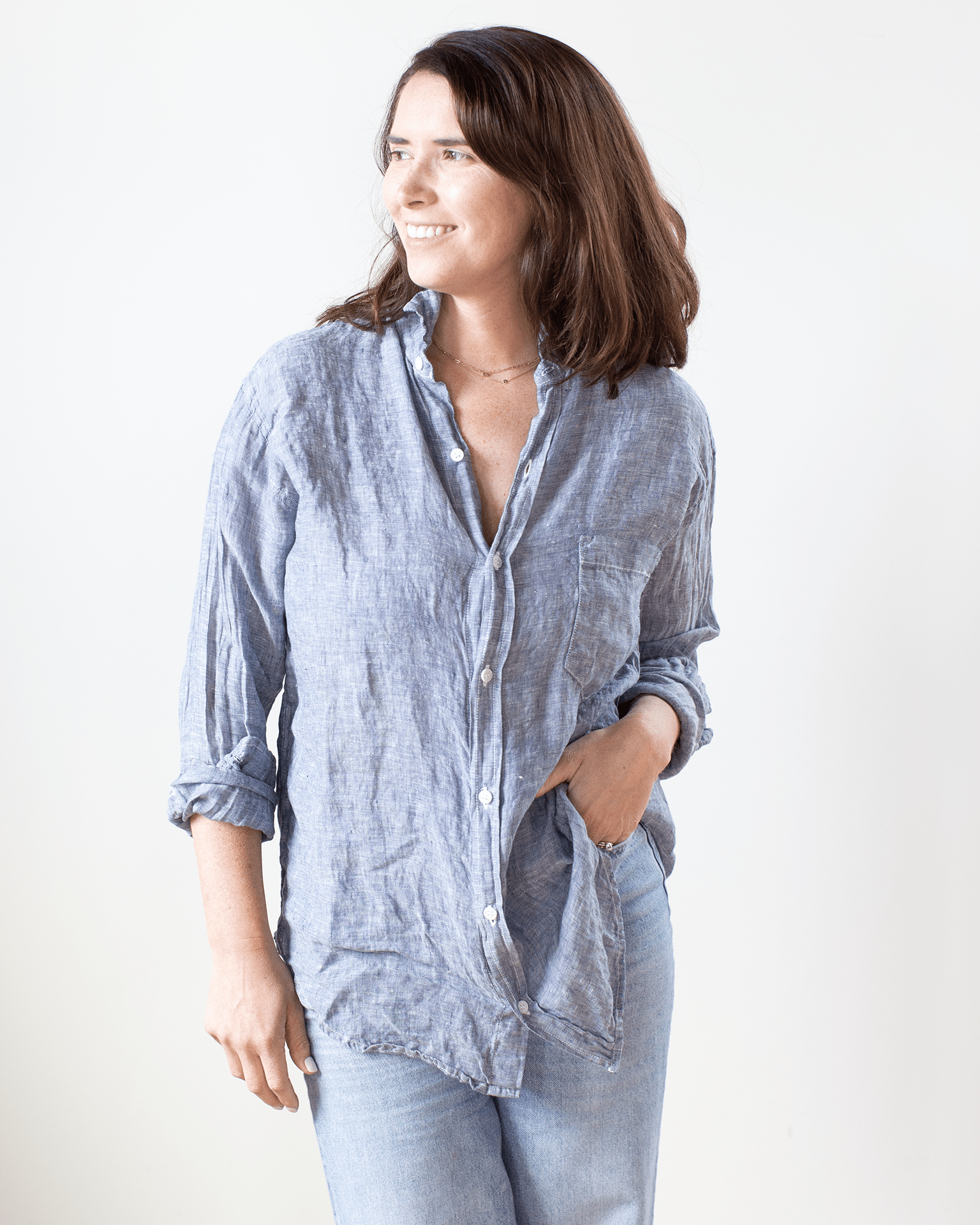 CP Shades Joss 1Pkt Button Down in Ink Chambray