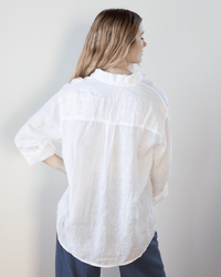 CP Shades Joss Button Up in White Linen
