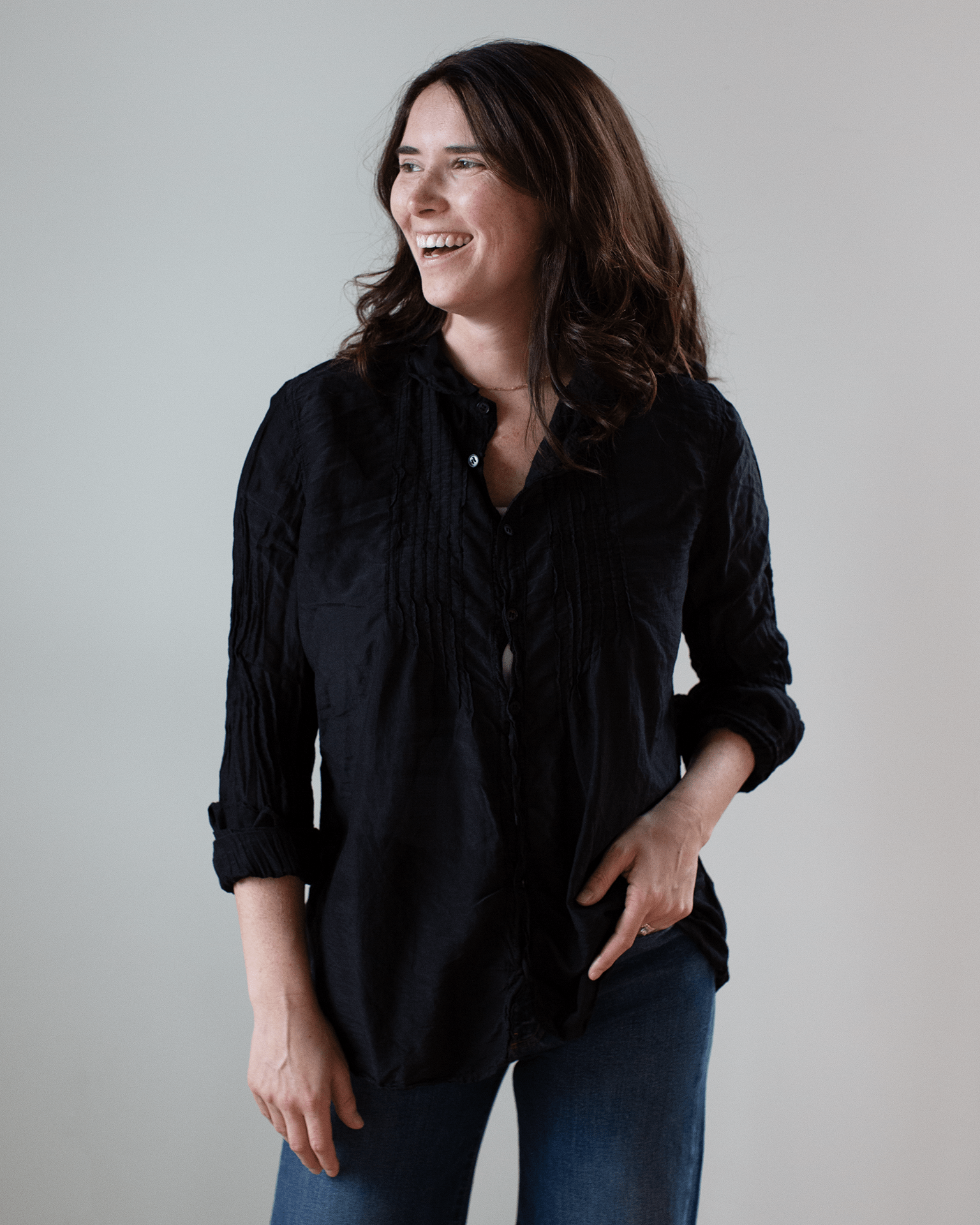 CP Shades Julie Cotton Silk Top in Black