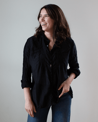 CP Shades Julie Cotton Silk Top in Black