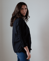 CP Shades Julie Cotton Silk Top in Black