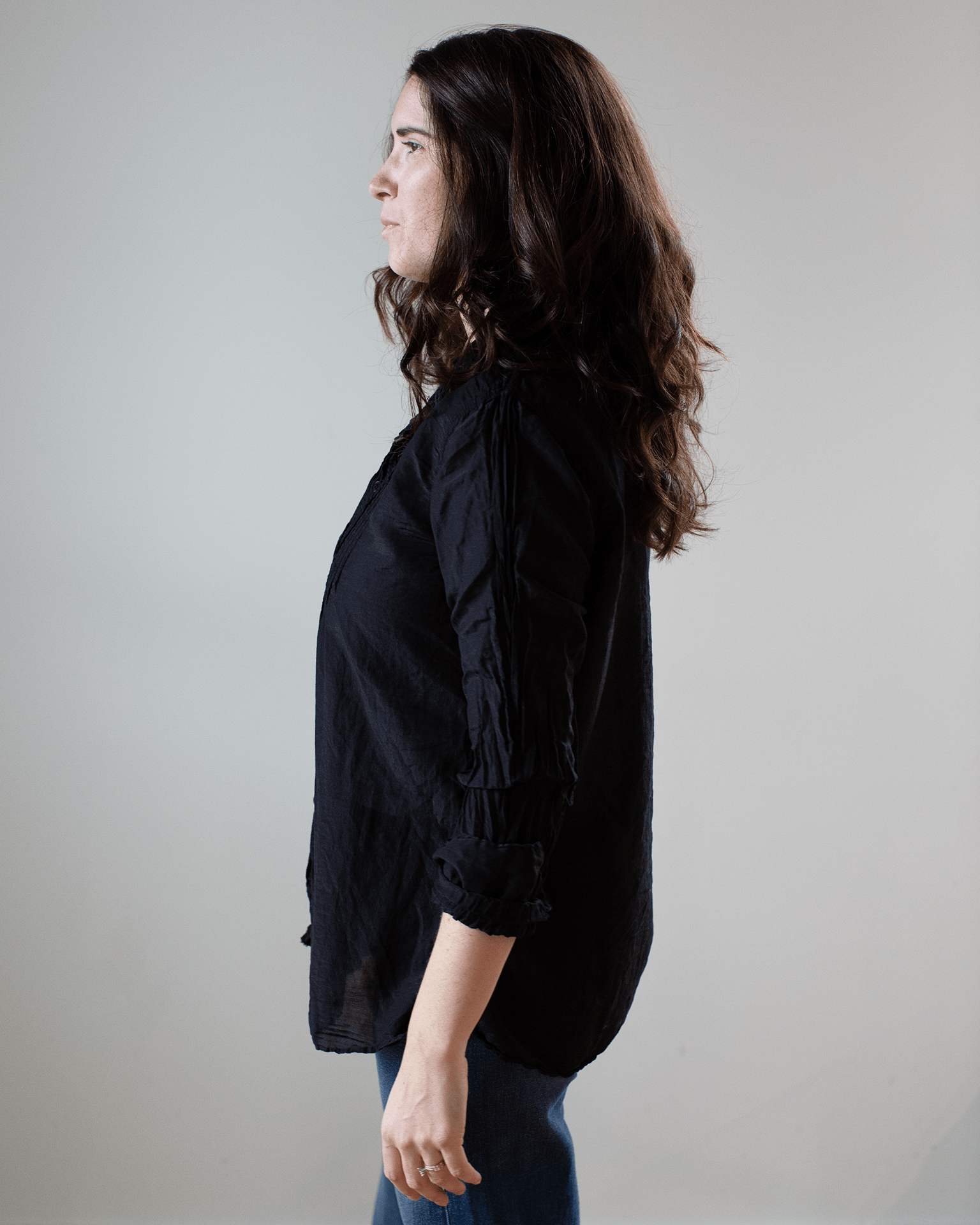 CP Shades Julie Cotton Silk Top in Black