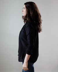 CP Shades Julie Cotton Silk Top in Black