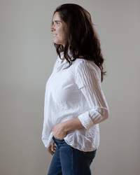 CP Shades Julie Cotton Silk Top in White